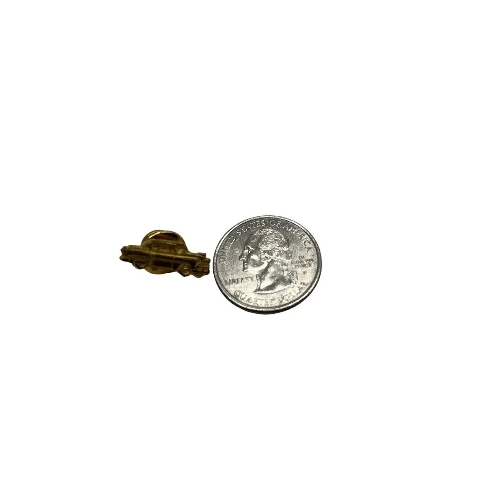 Vintage Gold Tone Classic 1950s Car Lapel Pin Retro Automotive Hat Pin Tie Tack